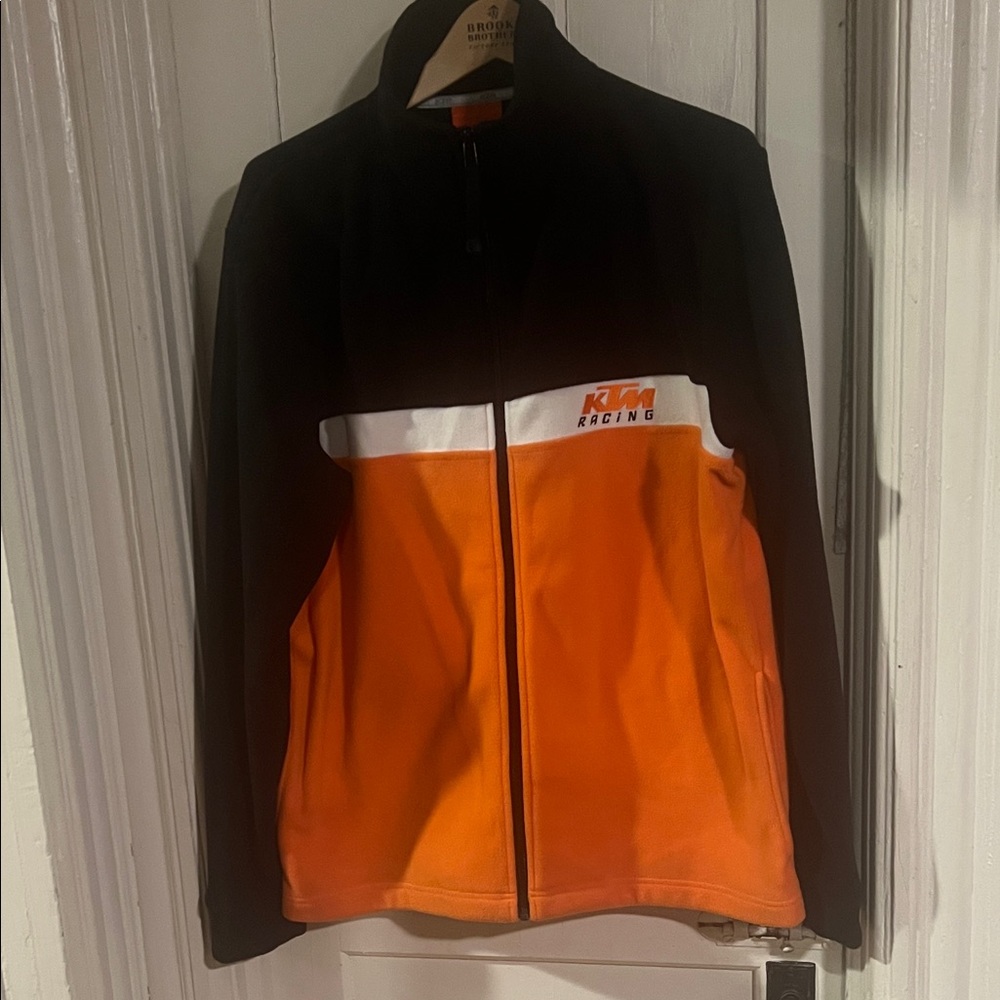 KTM Racing Men's Black and Orange Performance Jacket